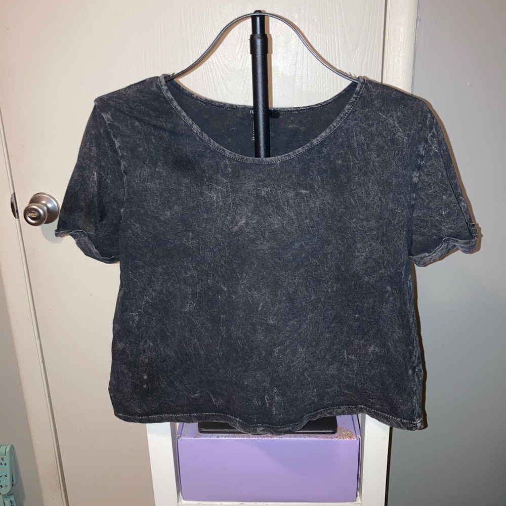 Forever 21 Acid Washed Short Sleeve Tee